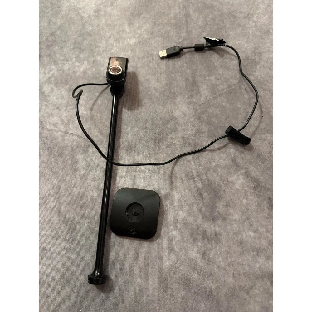 Logitech QuickCam USB Computer Webcam with Stand and USB Cable, Black